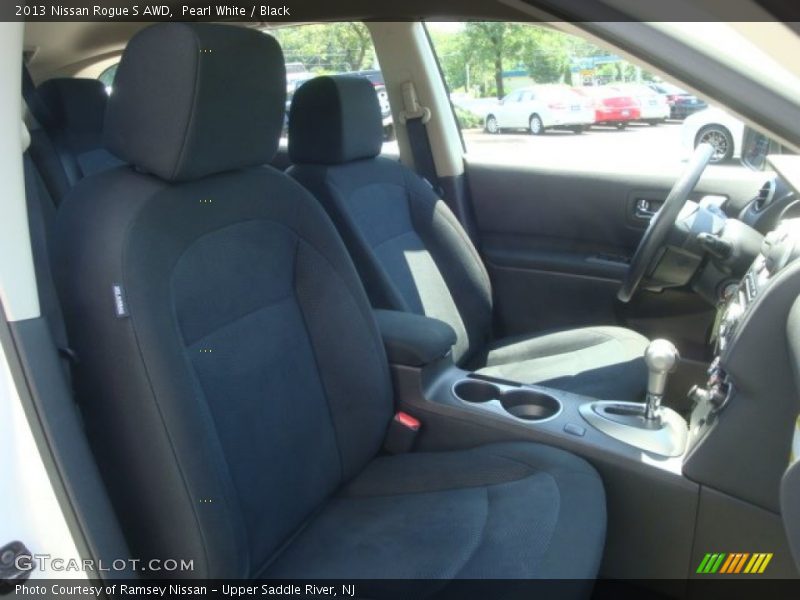 Pearl White / Black 2013 Nissan Rogue S AWD