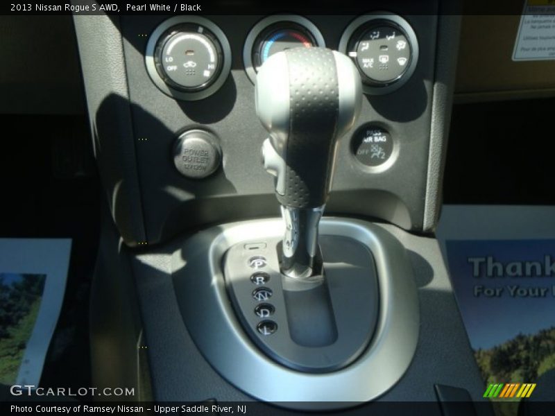 Pearl White / Black 2013 Nissan Rogue S AWD