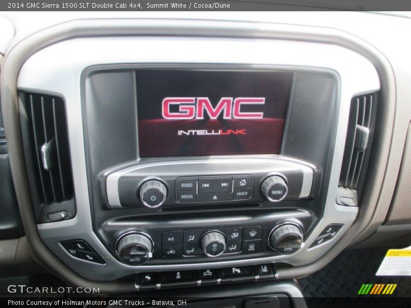 Summit White / Cocoa/Dune 2014 GMC Sierra 1500 SLT Double Cab 4x4