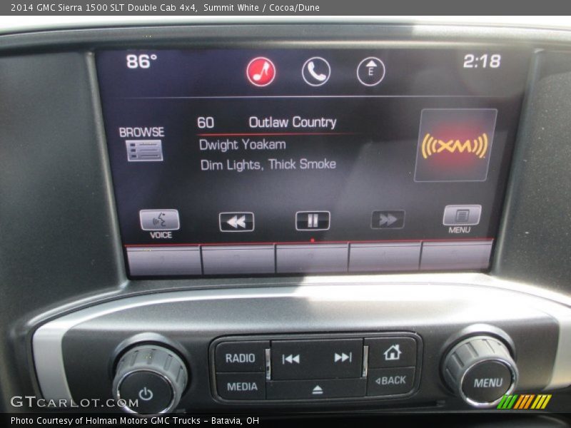 Summit White / Cocoa/Dune 2014 GMC Sierra 1500 SLT Double Cab 4x4