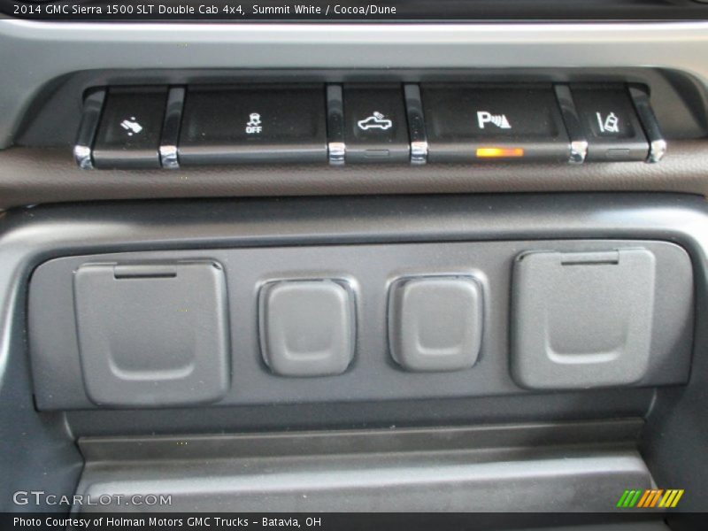 Summit White / Cocoa/Dune 2014 GMC Sierra 1500 SLT Double Cab 4x4