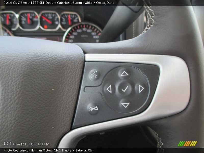 Summit White / Cocoa/Dune 2014 GMC Sierra 1500 SLT Double Cab 4x4