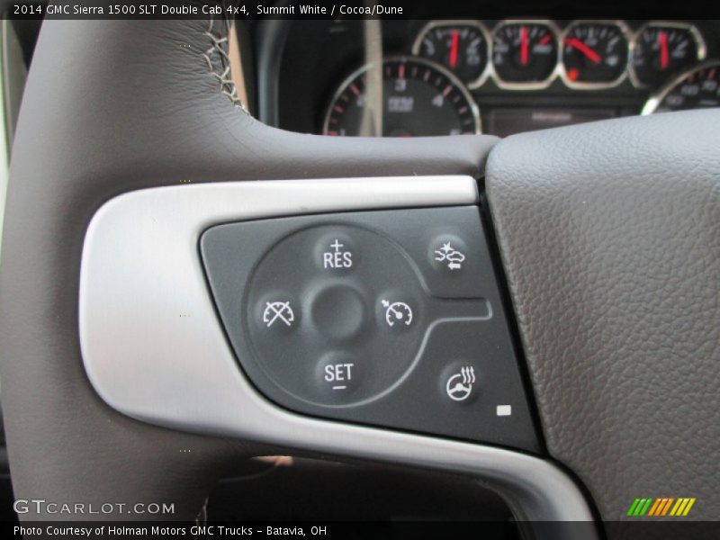 Summit White / Cocoa/Dune 2014 GMC Sierra 1500 SLT Double Cab 4x4
