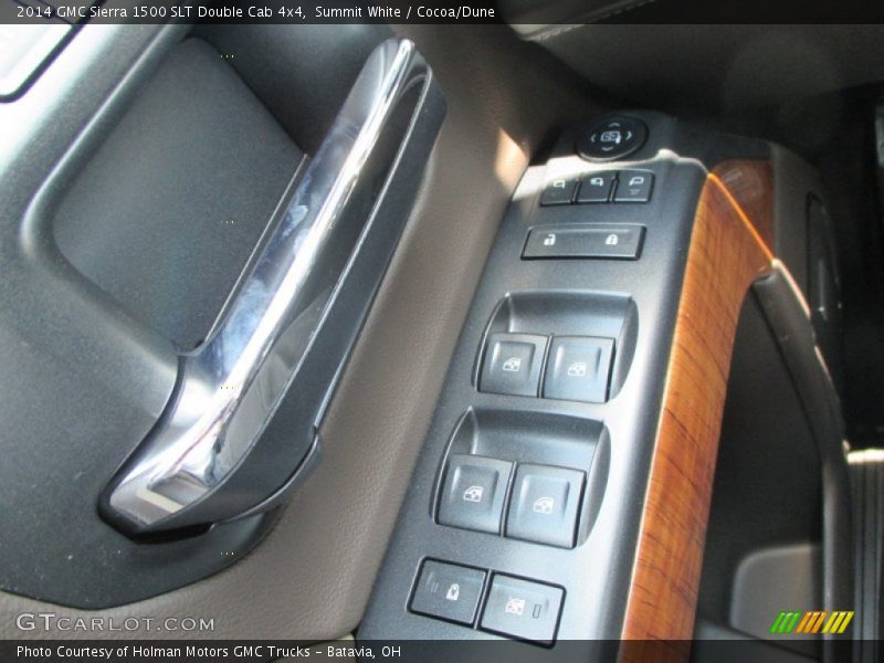 Summit White / Cocoa/Dune 2014 GMC Sierra 1500 SLT Double Cab 4x4