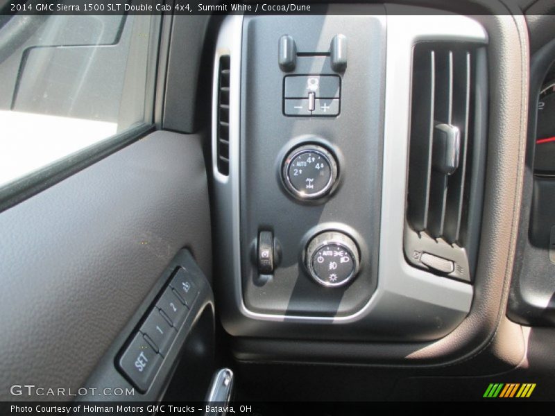 Summit White / Cocoa/Dune 2014 GMC Sierra 1500 SLT Double Cab 4x4