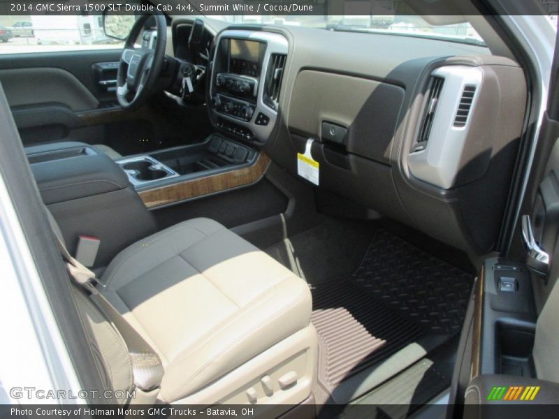 Summit White / Cocoa/Dune 2014 GMC Sierra 1500 SLT Double Cab 4x4