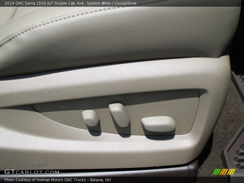 Summit White / Cocoa/Dune 2014 GMC Sierra 1500 SLT Double Cab 4x4