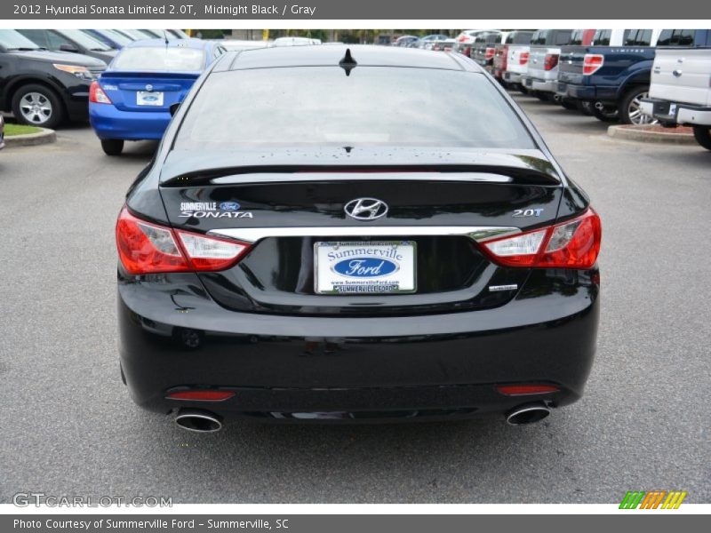 Midnight Black / Gray 2012 Hyundai Sonata Limited 2.0T