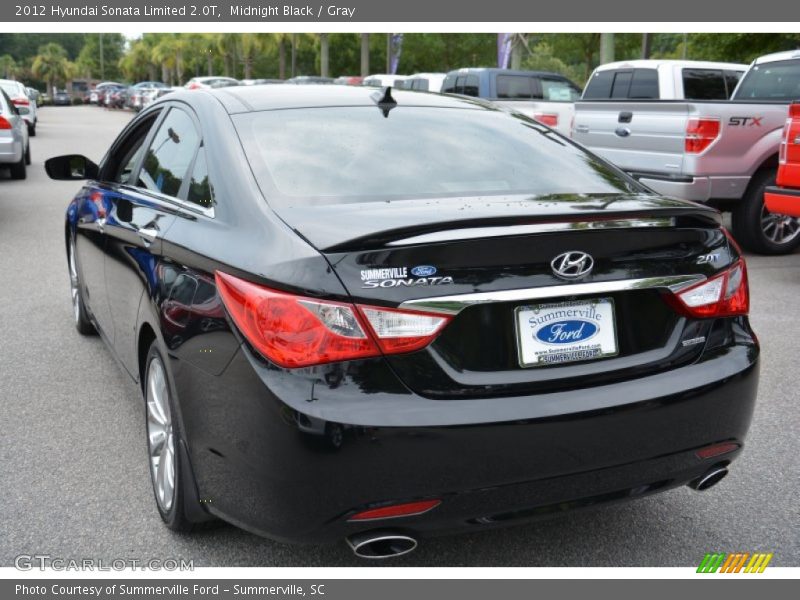 Midnight Black / Gray 2012 Hyundai Sonata Limited 2.0T