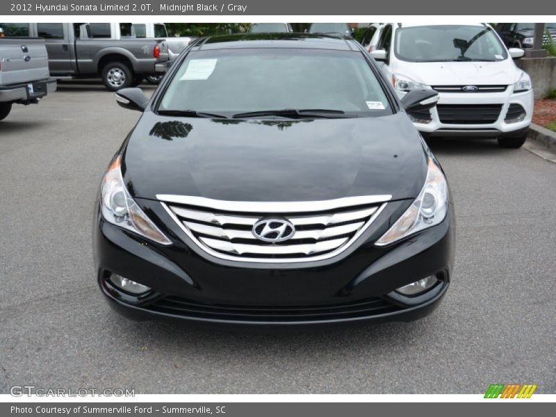 Midnight Black / Gray 2012 Hyundai Sonata Limited 2.0T
