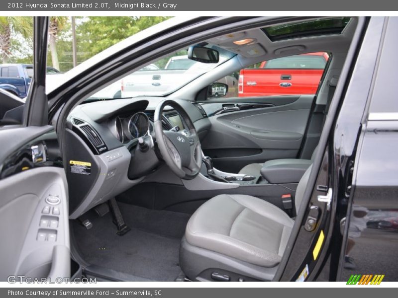 Midnight Black / Gray 2012 Hyundai Sonata Limited 2.0T