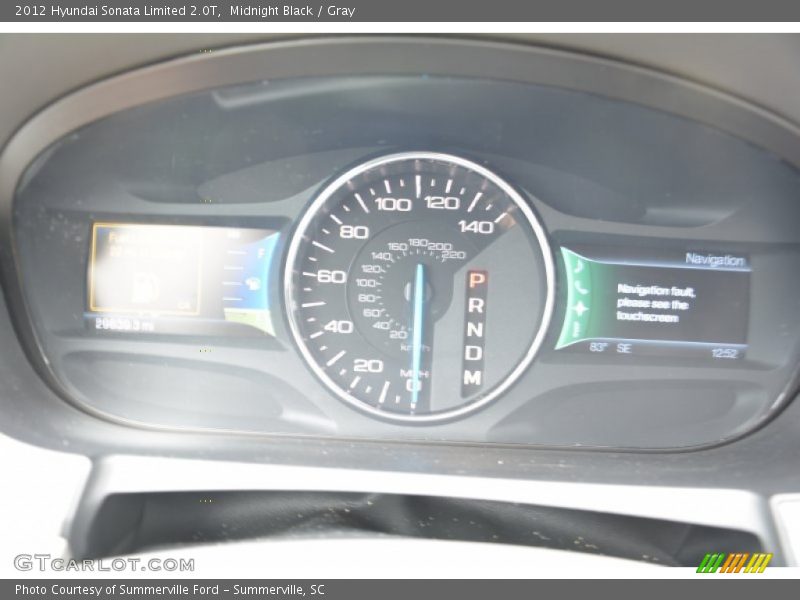Midnight Black / Gray 2012 Hyundai Sonata Limited 2.0T