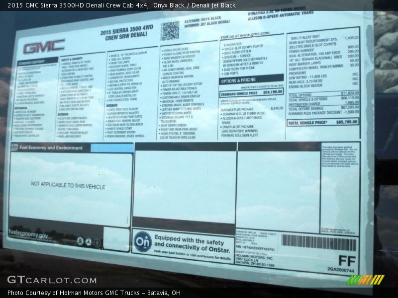 Onyx Black / Denali Jet Black 2015 GMC Sierra 3500HD Denali Crew Cab 4x4