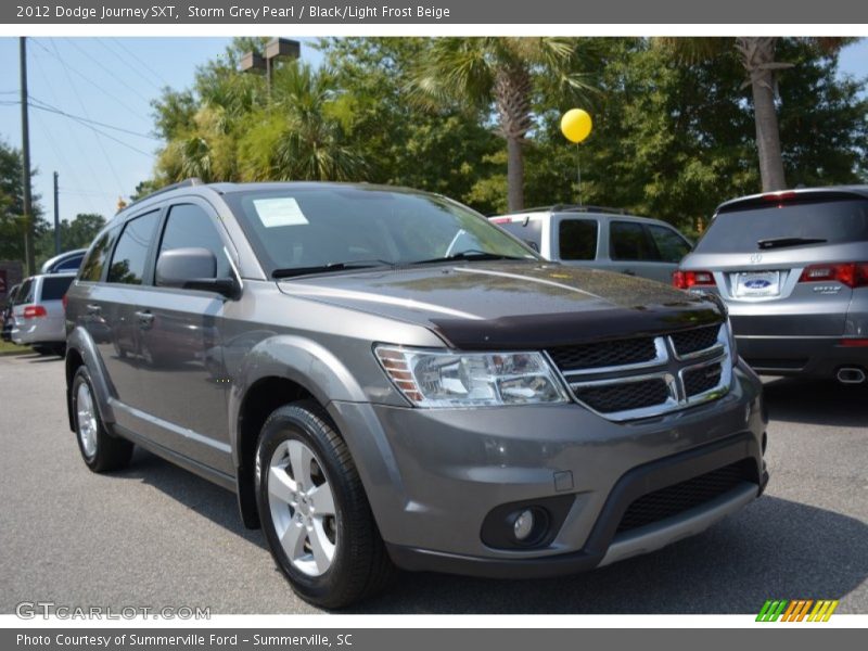 Storm Grey Pearl / Black/Light Frost Beige 2012 Dodge Journey SXT