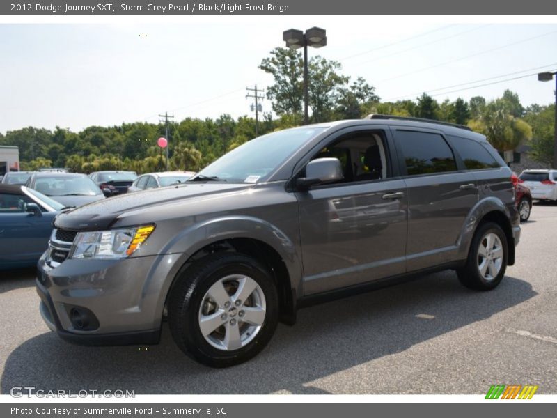 Storm Grey Pearl / Black/Light Frost Beige 2012 Dodge Journey SXT