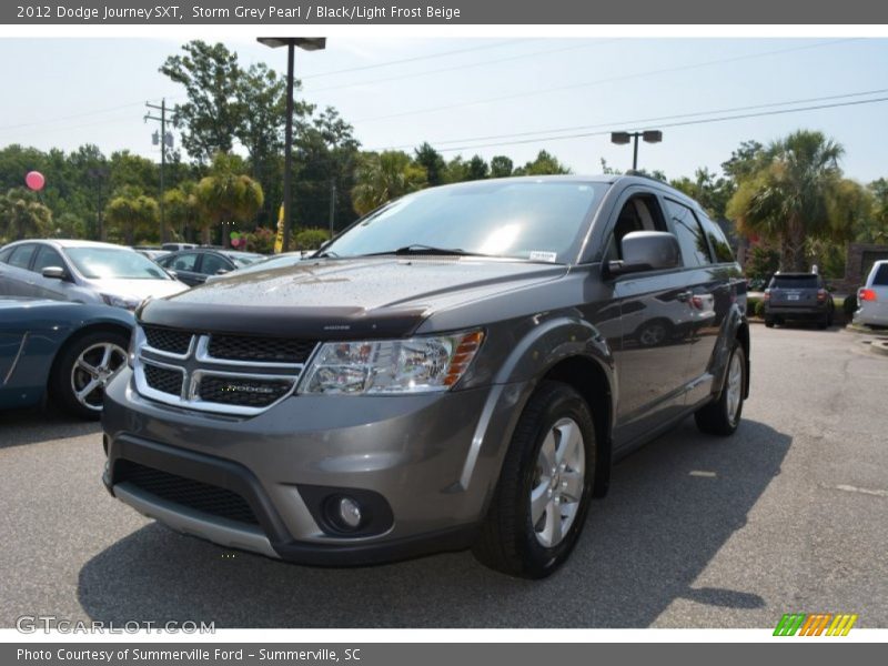 Storm Grey Pearl / Black/Light Frost Beige 2012 Dodge Journey SXT