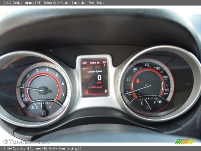 Storm Grey Pearl / Black/Light Frost Beige 2012 Dodge Journey SXT