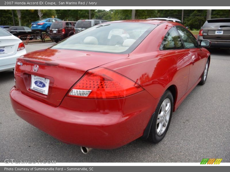 San Marino Red / Ivory 2007 Honda Accord EX Coupe