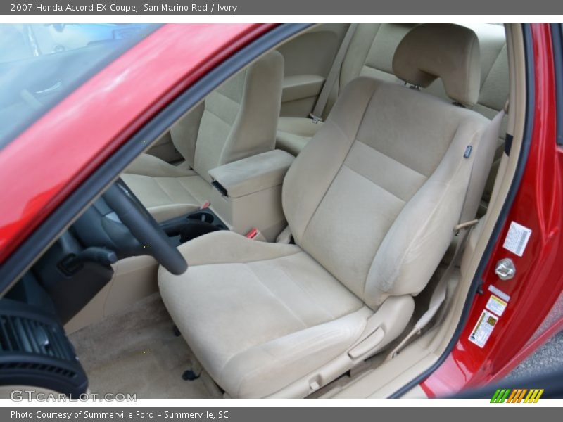 Front Seat of 2007 Accord EX Coupe