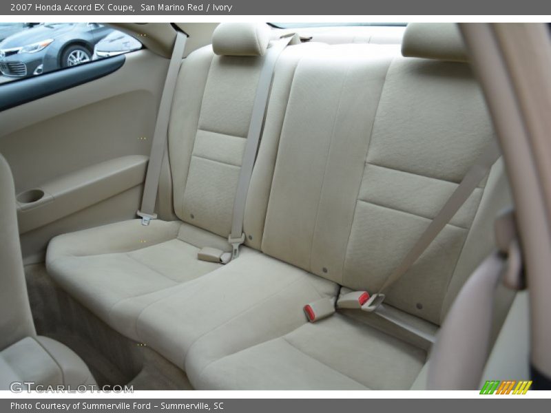 Rear Seat of 2007 Accord EX Coupe