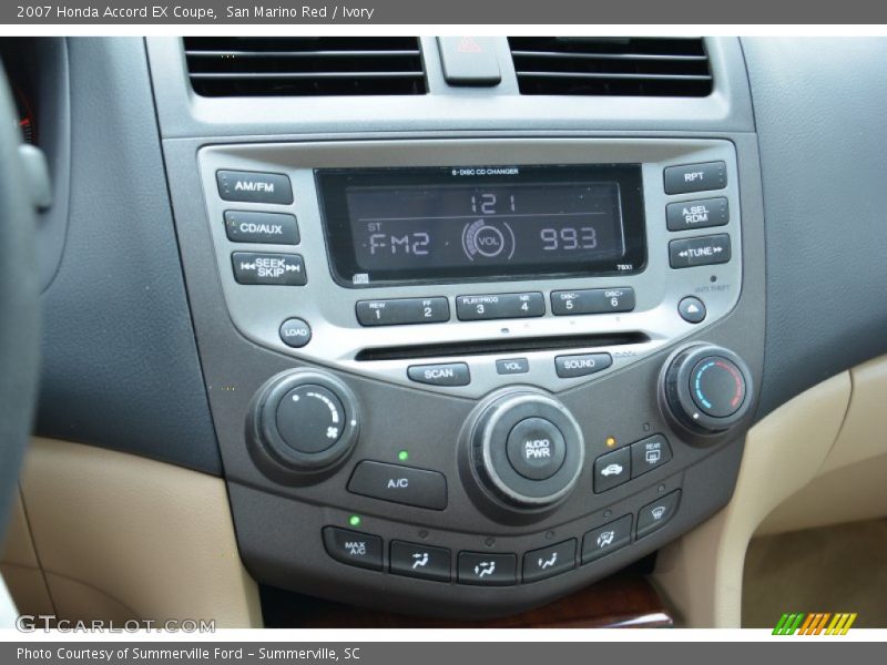 Controls of 2007 Accord EX Coupe