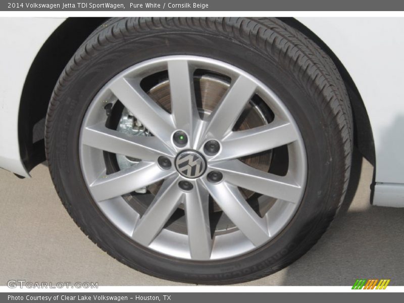 Pure White / Cornsilk Beige 2014 Volkswagen Jetta TDI SportWagen