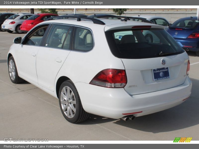 Pure White / Cornsilk Beige 2014 Volkswagen Jetta TDI SportWagen