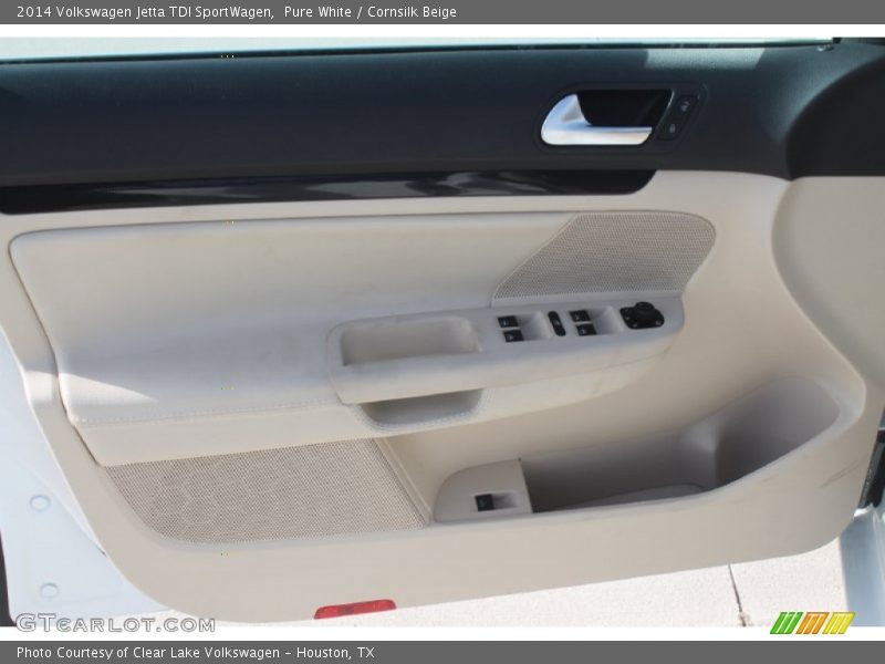 Pure White / Cornsilk Beige 2014 Volkswagen Jetta TDI SportWagen