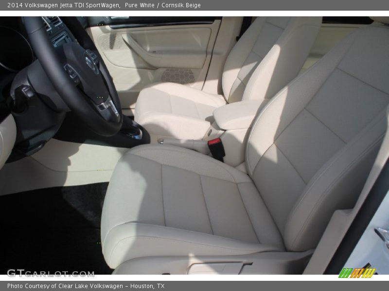 Pure White / Cornsilk Beige 2014 Volkswagen Jetta TDI SportWagen