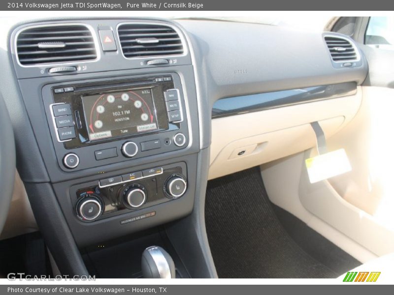 Pure White / Cornsilk Beige 2014 Volkswagen Jetta TDI SportWagen