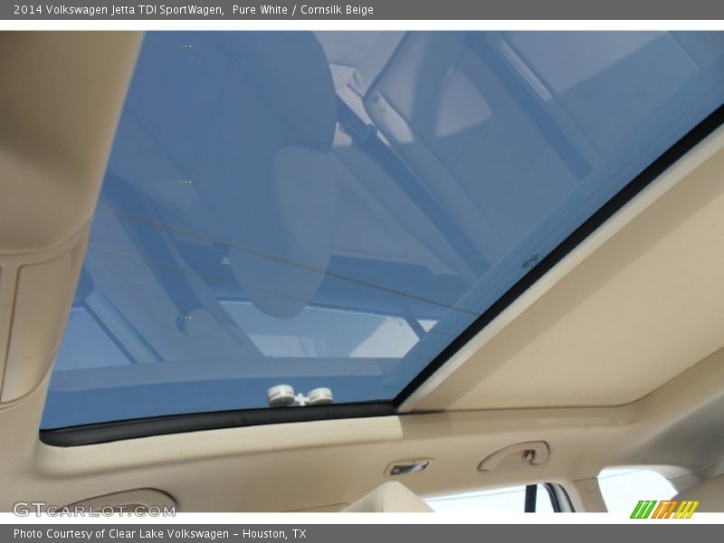 Pure White / Cornsilk Beige 2014 Volkswagen Jetta TDI SportWagen