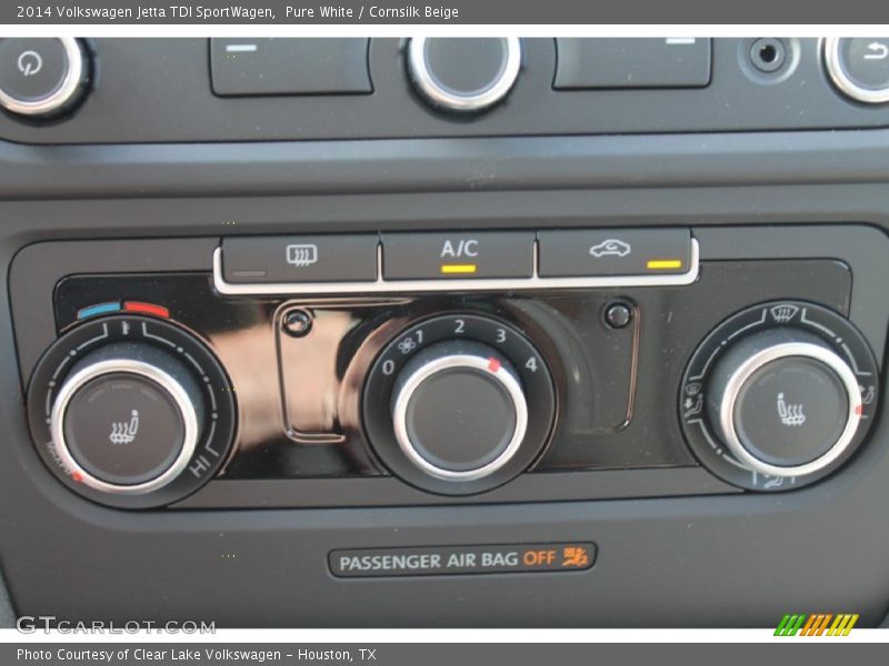 Pure White / Cornsilk Beige 2014 Volkswagen Jetta TDI SportWagen