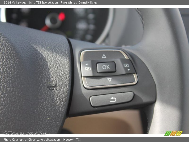 Pure White / Cornsilk Beige 2014 Volkswagen Jetta TDI SportWagen