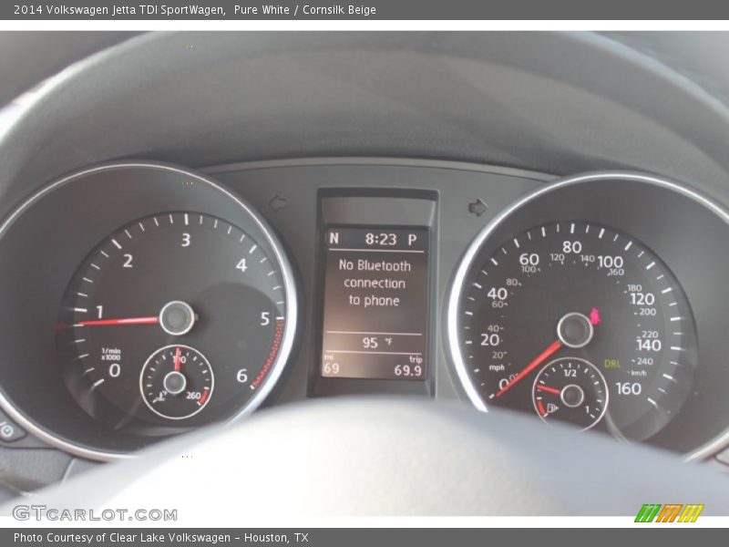 Pure White / Cornsilk Beige 2014 Volkswagen Jetta TDI SportWagen