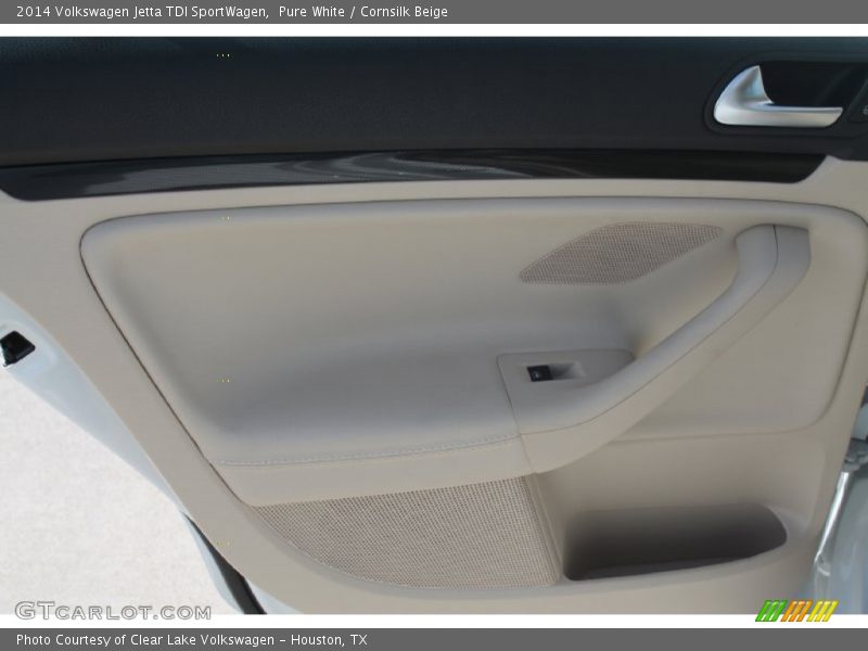 Pure White / Cornsilk Beige 2014 Volkswagen Jetta TDI SportWagen