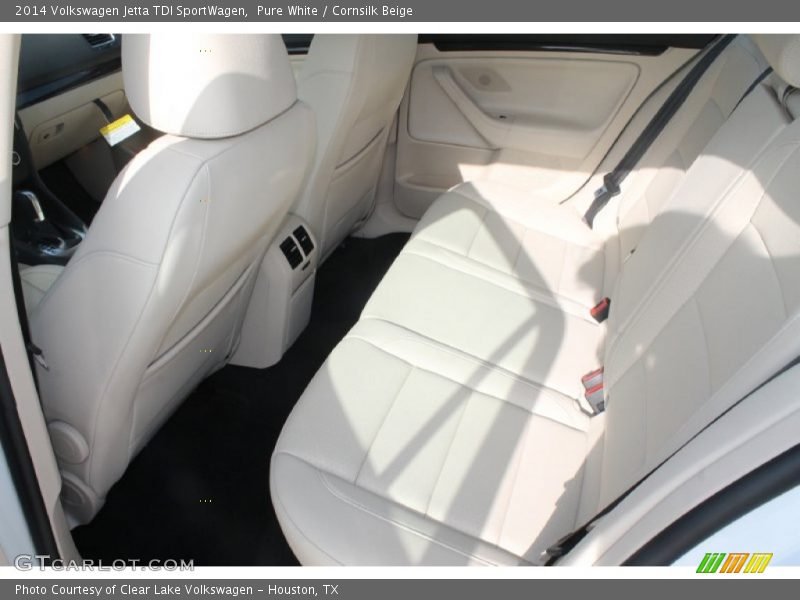 Pure White / Cornsilk Beige 2014 Volkswagen Jetta TDI SportWagen