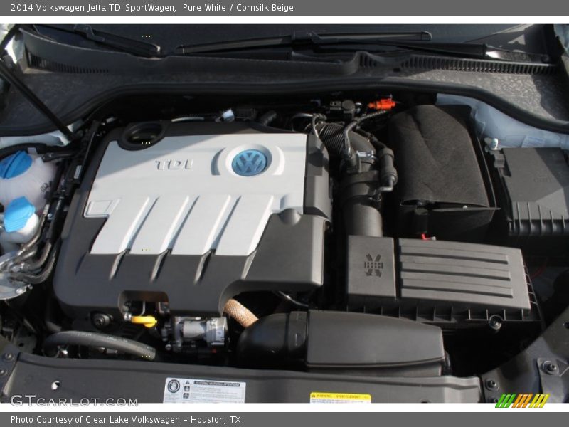 Pure White / Cornsilk Beige 2014 Volkswagen Jetta TDI SportWagen