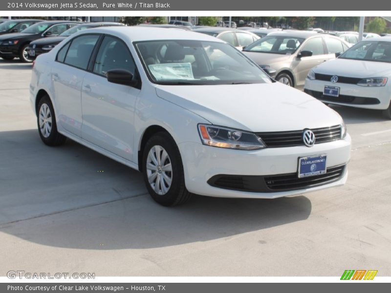 Pure White / Titan Black 2014 Volkswagen Jetta S Sedan