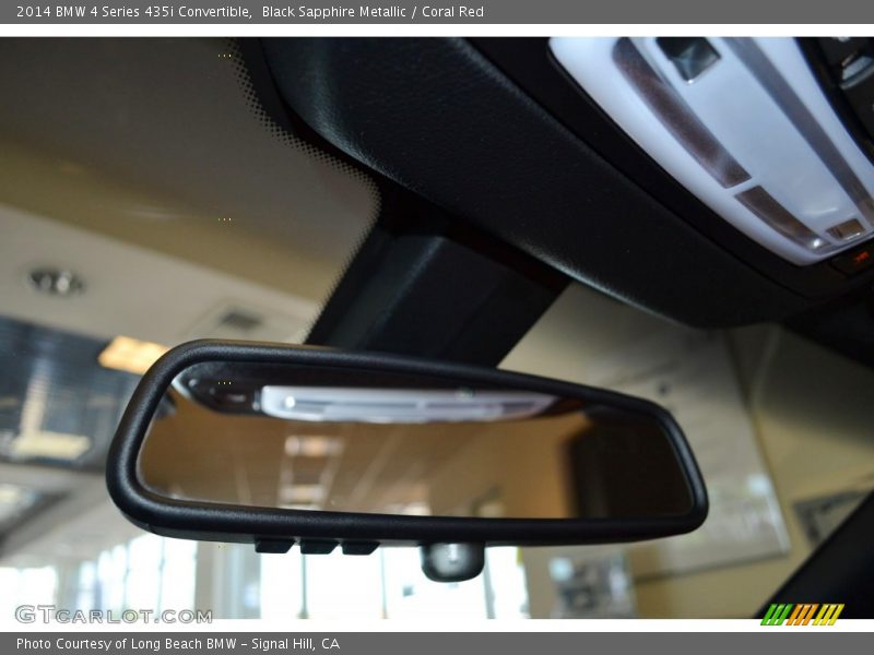 Black Sapphire Metallic / Coral Red 2014 BMW 4 Series 435i Convertible