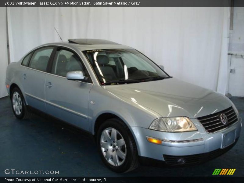 Satin Silver Metallic / Gray 2001 Volkswagen Passat GLX V6 4Motion Sedan