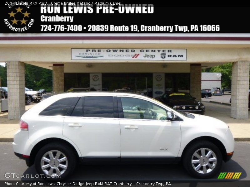 Creme Brulee Metallic / Medium Camel 2007 Lincoln MKX AWD