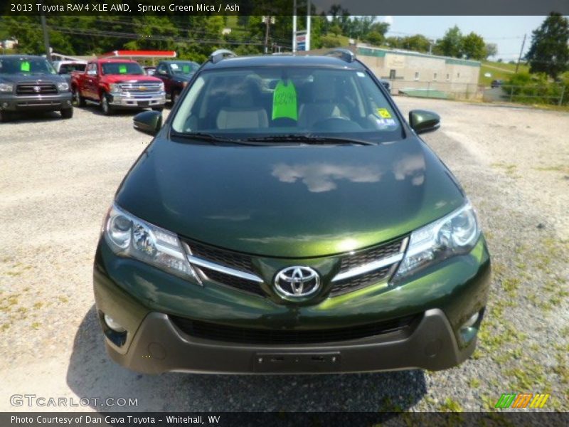 Spruce Green Mica / Ash 2013 Toyota RAV4 XLE AWD