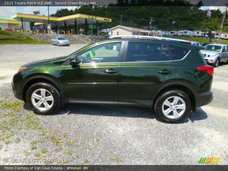 Spruce Green Mica / Ash 2013 Toyota RAV4 XLE AWD