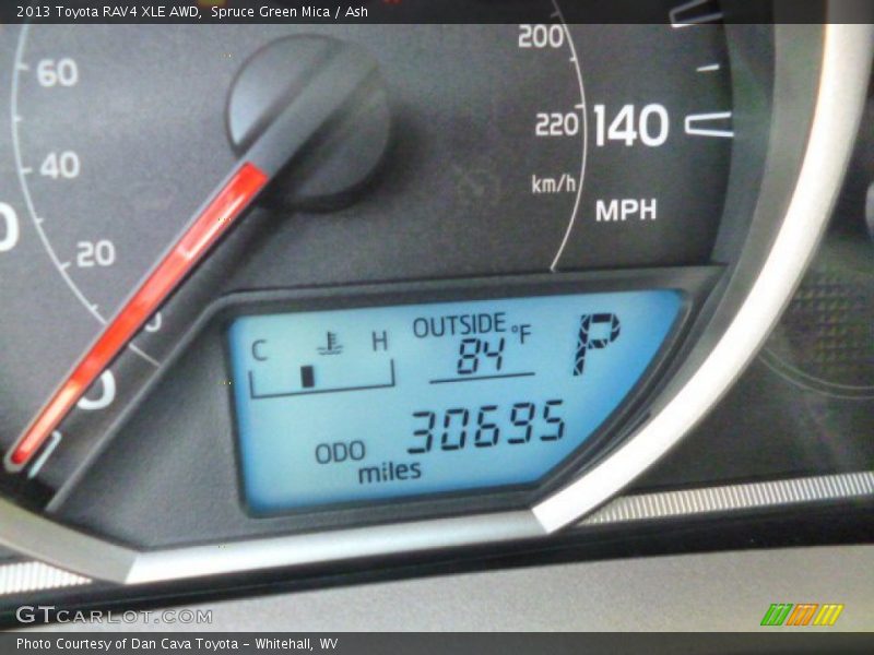 Spruce Green Mica / Ash 2013 Toyota RAV4 XLE AWD