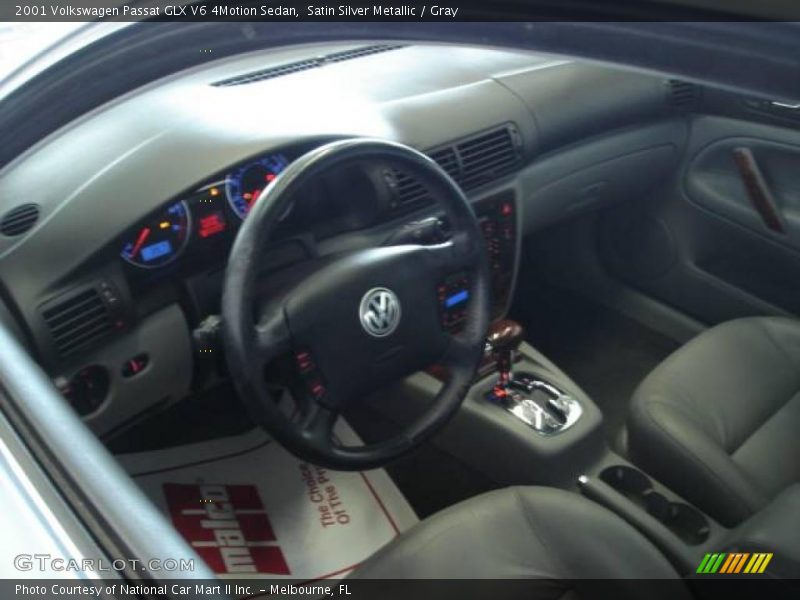 Satin Silver Metallic / Gray 2001 Volkswagen Passat GLX V6 4Motion Sedan