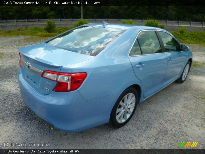 Clearwater Blue Metallic / Ivory 2013 Toyota Camry Hybrid XLE