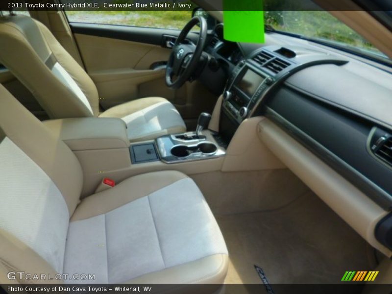Clearwater Blue Metallic / Ivory 2013 Toyota Camry Hybrid XLE
