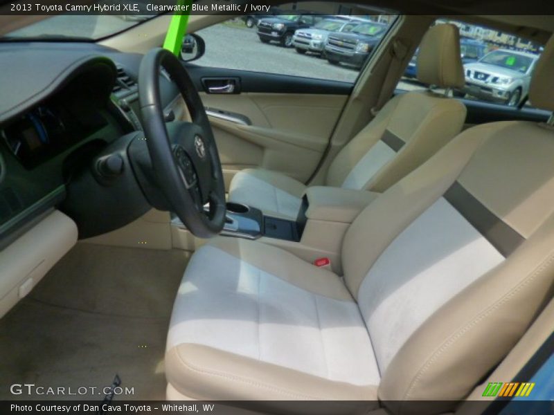 Clearwater Blue Metallic / Ivory 2013 Toyota Camry Hybrid XLE