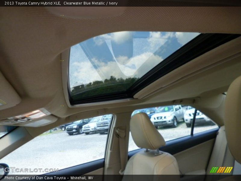 Clearwater Blue Metallic / Ivory 2013 Toyota Camry Hybrid XLE