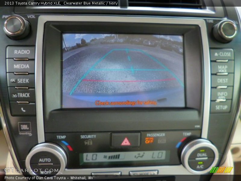 Clearwater Blue Metallic / Ivory 2013 Toyota Camry Hybrid XLE
